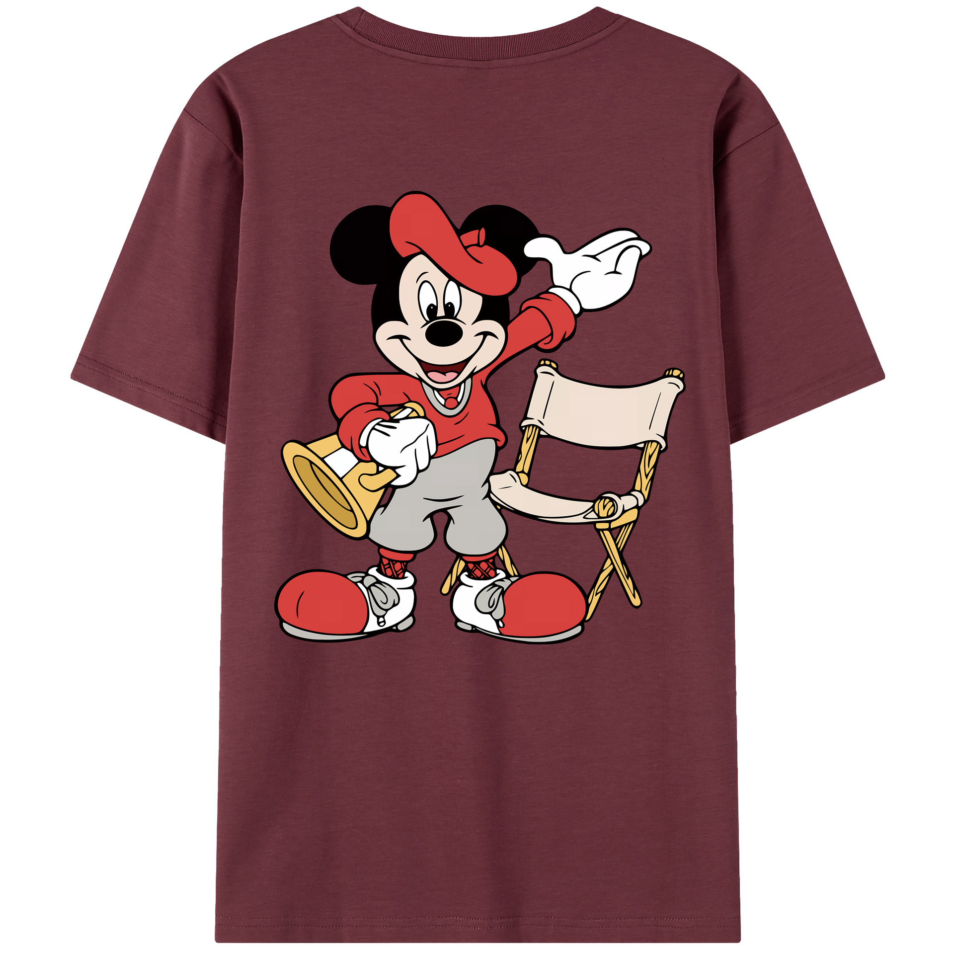 （画像用） ミッキーマウス Mickey Mouse 綿100％半袖Tシャツ（背面プリント）